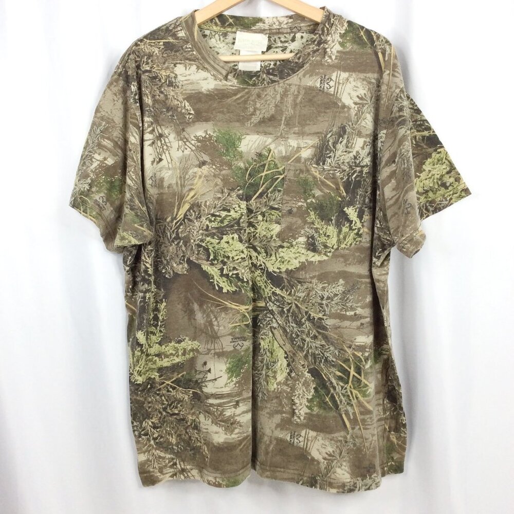 Rustic Ridge Realtree Max-1‎ Camo T-Shirt Men's Size 2XL Hunting Poly Cotton